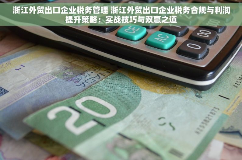 浙江外贸出口企业税务管理 浙江外贸出口企业税务合规与利润提升策略：实战技巧与双赢之道