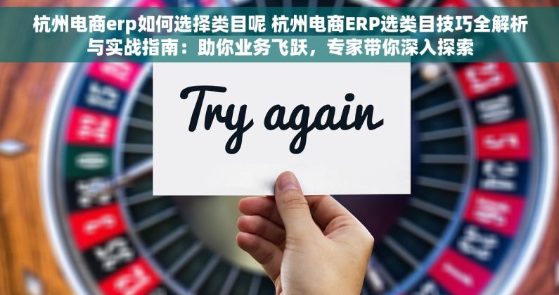 杭州电商erp如何选择类目呢 杭州电商ERP选类目技巧全解析与实战指南：助你业务飞跃，专家带你深入探索