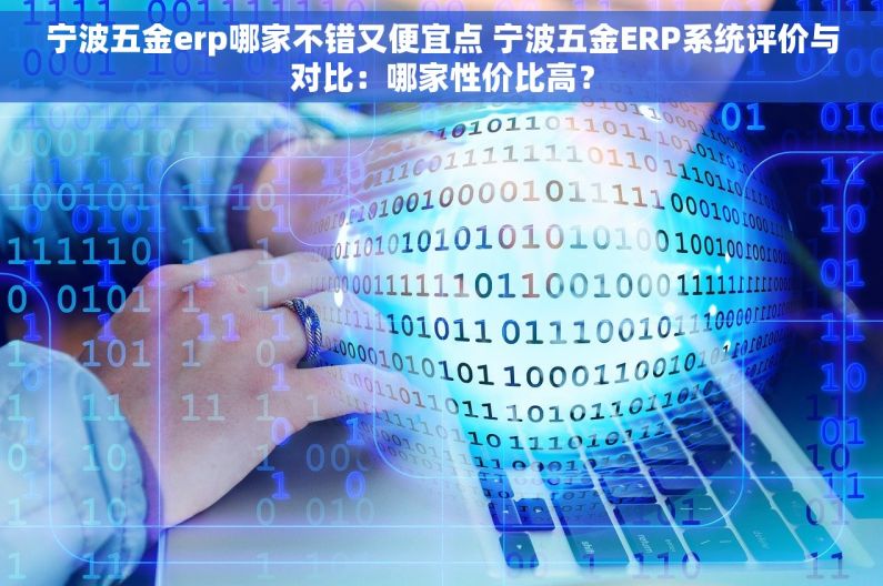 宁波五金erp哪家不错又便宜点 宁波五金ERP系统评价与对比：哪家性价比高？