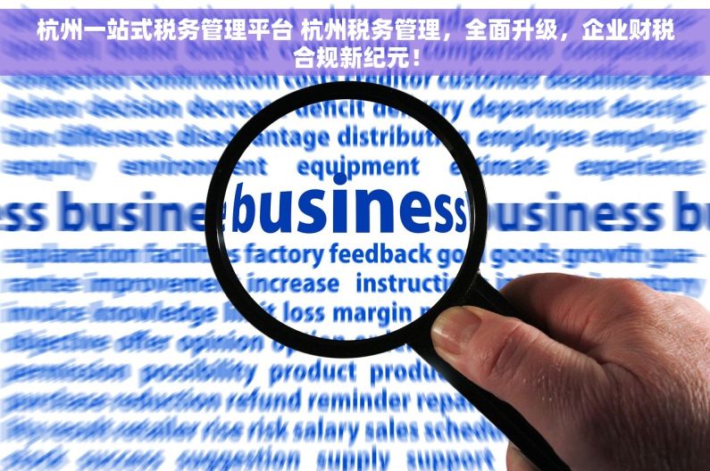 杭州一站式税务管理平台 杭州税务管理，全面升级，企业财税合规新纪元！