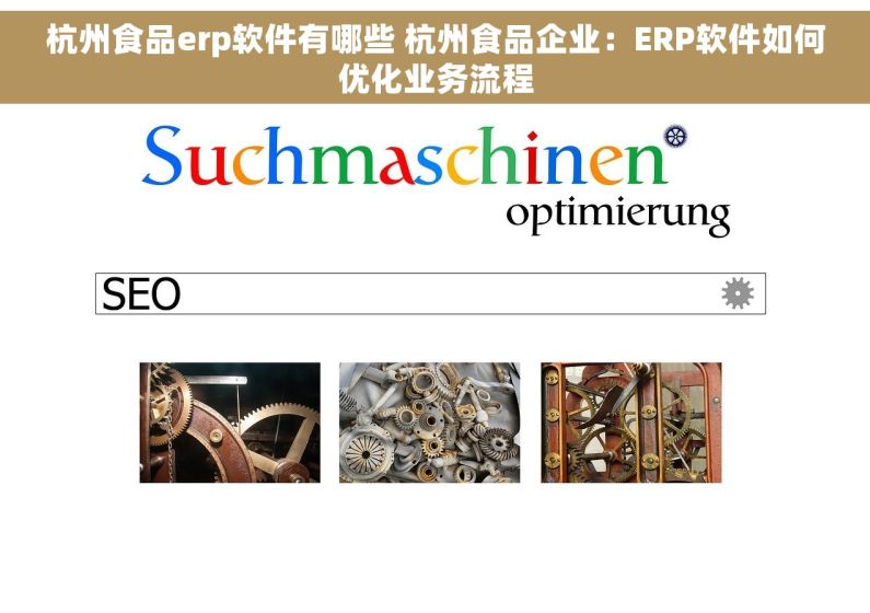 杭州食品erp软件有哪些 杭州食品企业：ERP软件如何优化业务流程