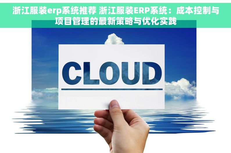 浙江服装erp系统推荐 浙江服装ERP系统：成本控制与项目管理的最新策略与优化实践