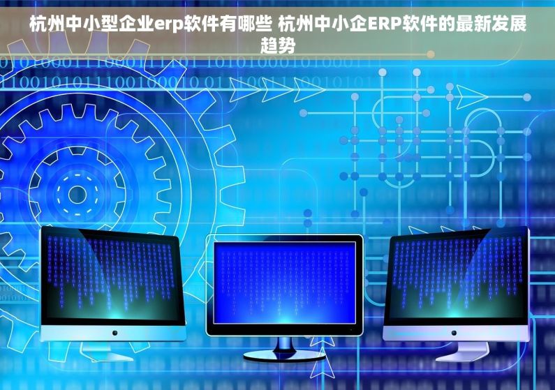 杭州中小型企业erp软件有哪些 杭州中小企ERP软件的最新发展趋势