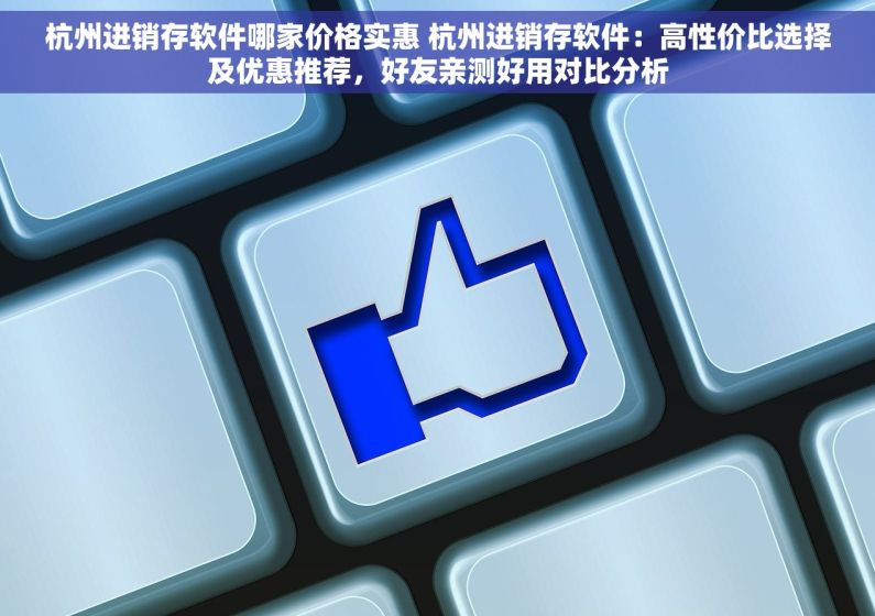 杭州进销存软件哪家价格实惠 杭州进销存软件：高性价比选择及优惠推荐，好友亲测好用对比分析