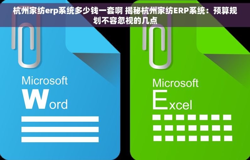 杭州家纺erp系统多少钱一套啊 揭秘杭州家纺ERP系统：预算规划不容忽视的几点