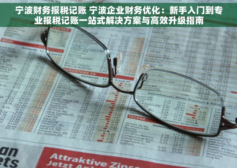 宁波财务报税记账 宁波企业财务优化：新手入门到专业报税记账一站式解决方案与高效升级指南