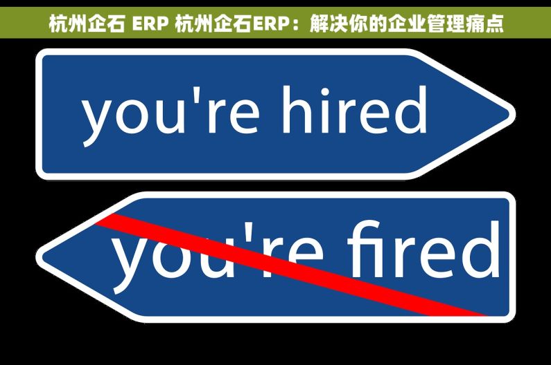 杭州企石 ERP 杭州企石ERP：解决你的企业管理痛点