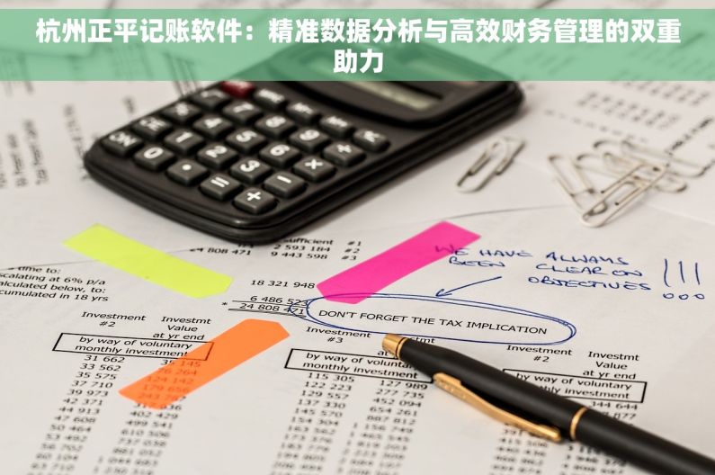 杭州正平记账软件：精准数据分析与高效财务管理的双重助力