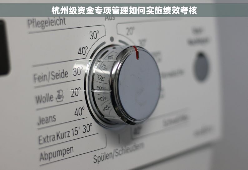杭州级资金专项管理如何实施绩效考核