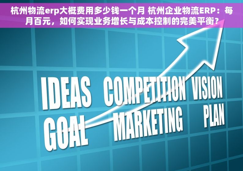 杭州物流erp大概费用多少钱一个月 杭州企业物流ERP：每月百元，如何实现业务增长与成本控制的完美平衡？