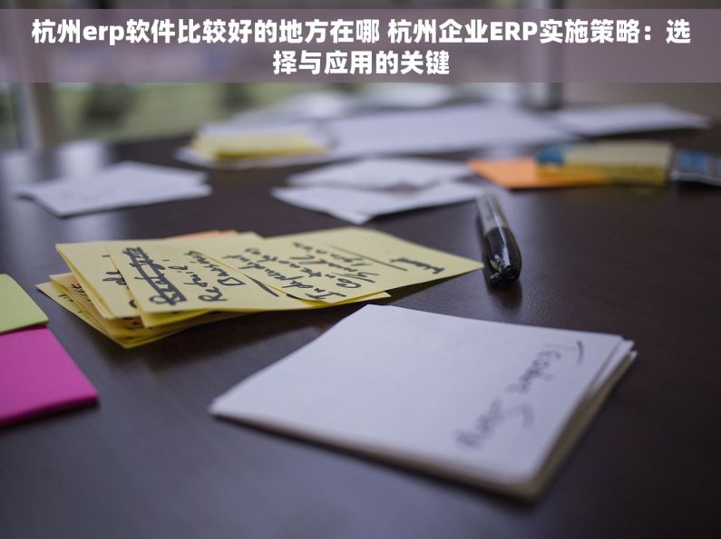 杭州erp软件比较好的地方在哪 杭州企业ERP实施策略：选择与应用的关键