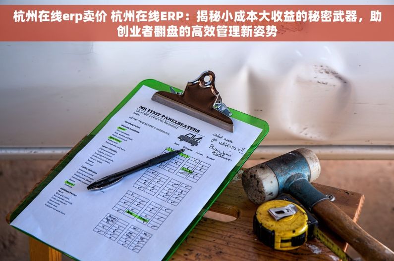 杭州在线erp卖价 杭州在线ERP：揭秘小成本大收益的秘密武器，助创业者翻盘的高效管理新姿势