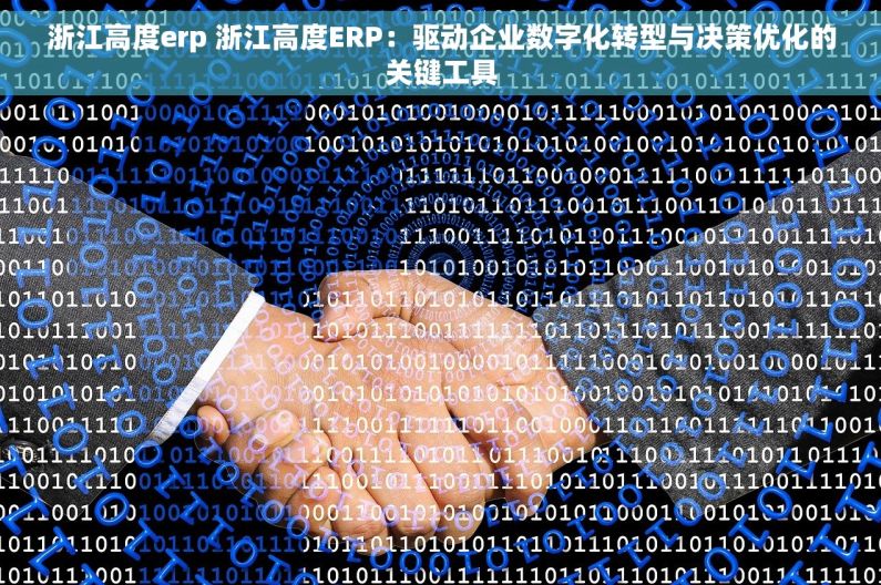浙江高度erp 浙江高度ERP：驱动企业数字化转型与决策优化的关键工具