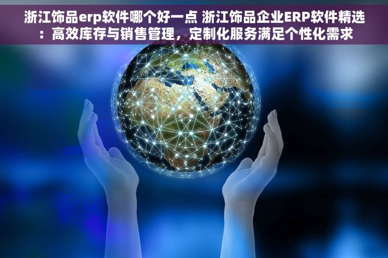 浙江饰品erp软件哪个好一点 浙江饰品企业ERP软件精选：高效库存与销售管理，定制化服务满足个性化需求