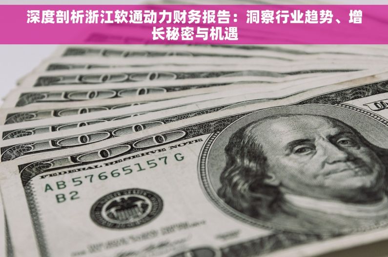 深度剖析浙江软通动力财务报告：洞察行业趋势、增长秘密与机遇