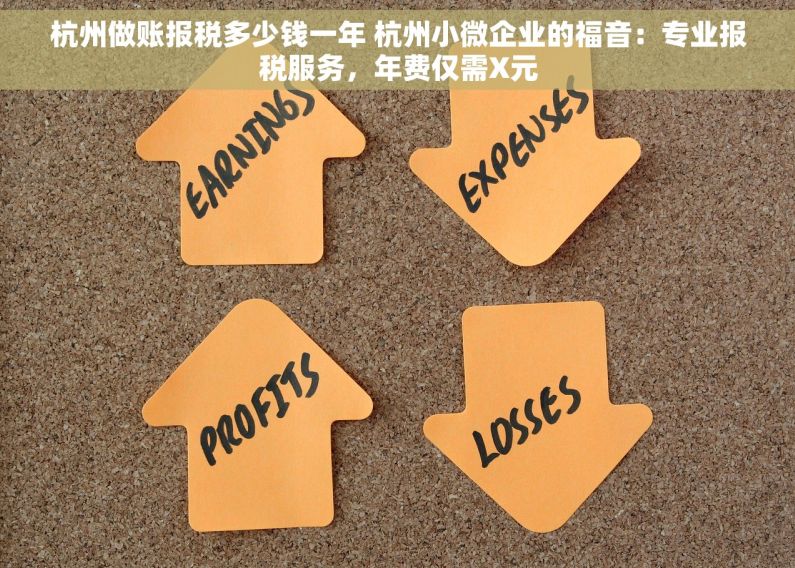 杭州做账报税多少钱一年 杭州小微企业的福音：专业报税服务，年费仅需X元