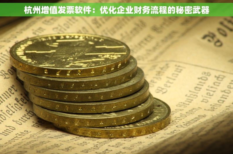 杭州增值发票软件：优化企业财务流程的秘密武器