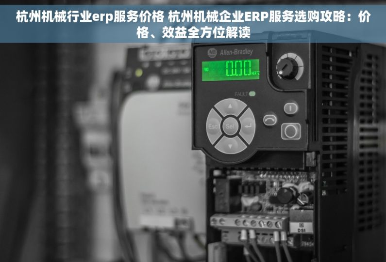 杭州机械行业erp服务价格 杭州机械企业ERP服务选购攻略：价格、效益全方位解读