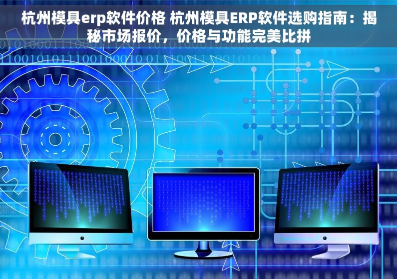 杭州模具erp软件价格 杭州模具ERP软件选购指南：揭秘市场报价，价格与功能完美比拼