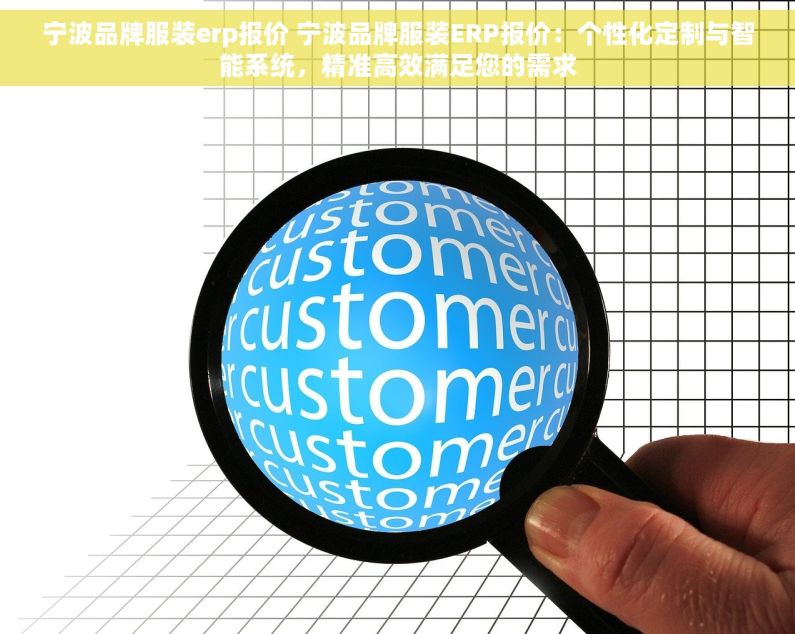 宁波品牌服装erp报价 宁波品牌服装ERP报价：个性化定制与智能系统，精准高效满足您的需求