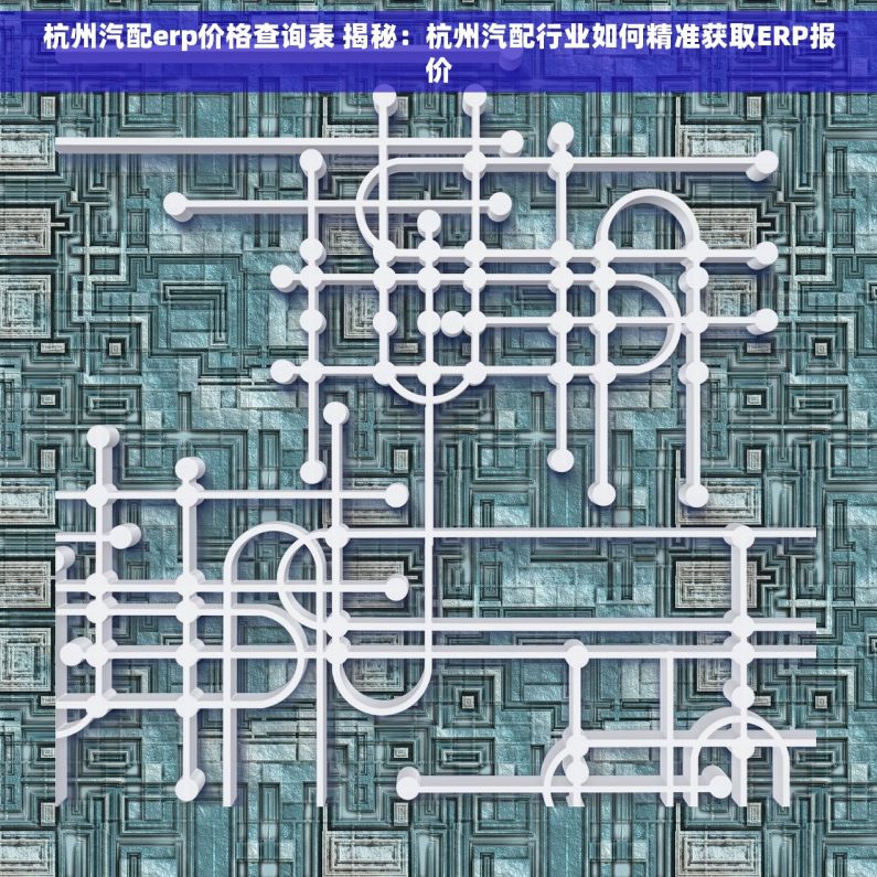 杭州汽配erp价格查询表 揭秘：杭州汽配行业如何精准获取ERP报价