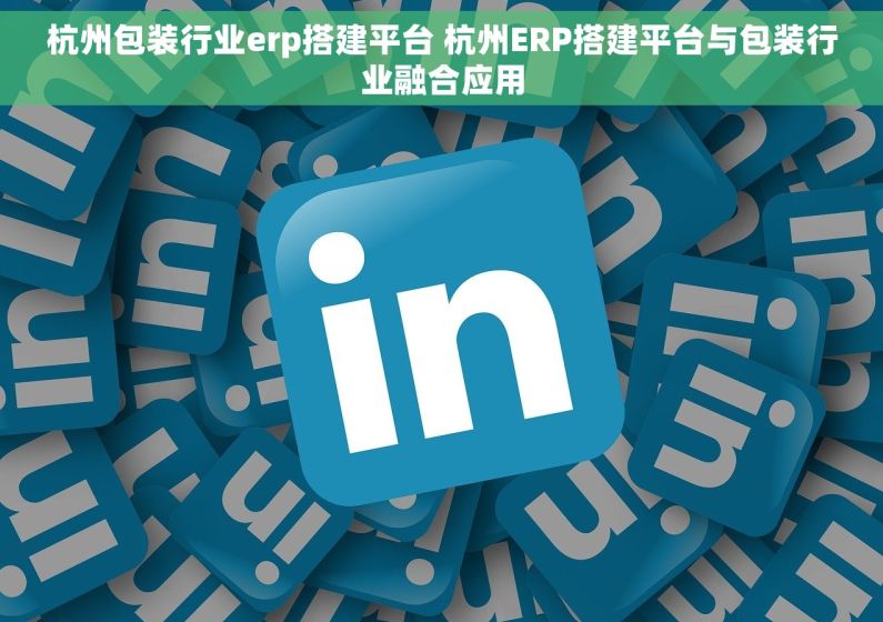 杭州包装行业erp搭建平台 杭州ERP搭建平台与包装行业融合应用