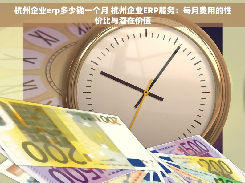 杭州企业erp多少钱一个月 杭州企业ERP服务：每月费用的性价比与潜在价值