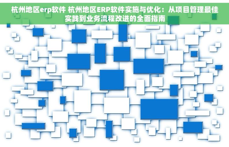 杭州地区erp软件 杭州地区ERP软件实施与优化：从项目管理最佳实践到业务流程改进的全面指南