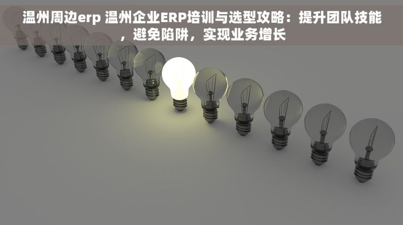 温州周边erp 温州企业ERP培训与选型攻略：提升团队技能，避免陷阱，实现业务增长