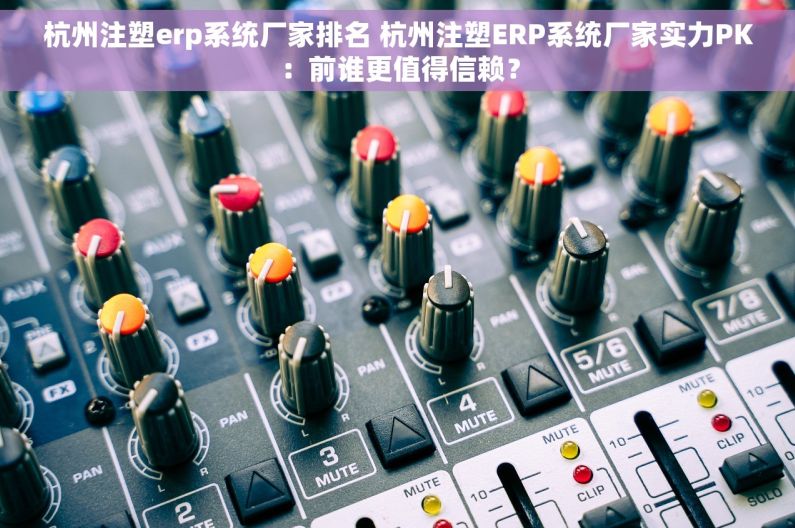 杭州注塑erp系统厂家排名 杭州注塑ERP系统厂家实力PK：前谁更值得信赖？
