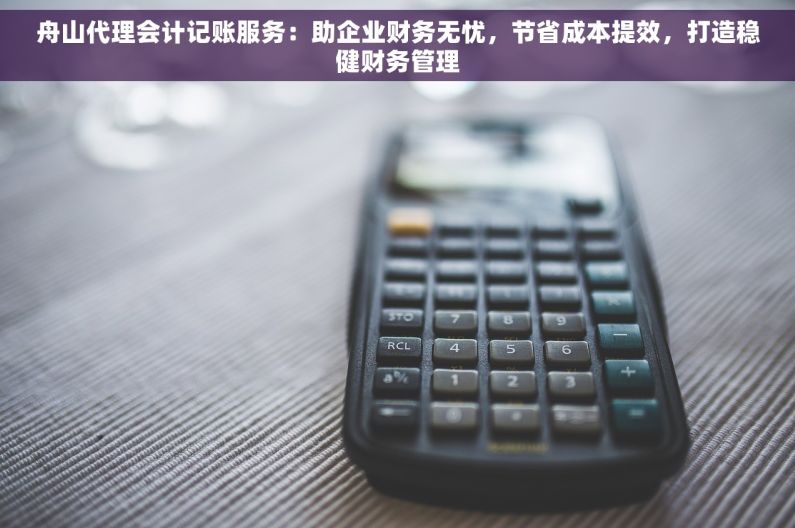 舟山代理会计记账服务：助企业财务无忧，节省成本提效，打造稳健财务管理