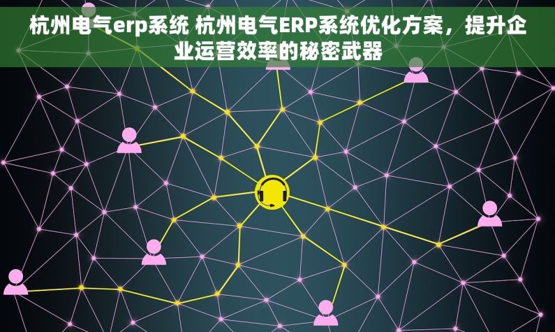 杭州电气erp系统 杭州电气ERP系统优化方案，提升企业运营效率的秘密武器
