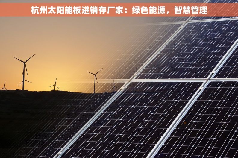 杭州太阳能板进销存厂家：绿色能源，智慧管理