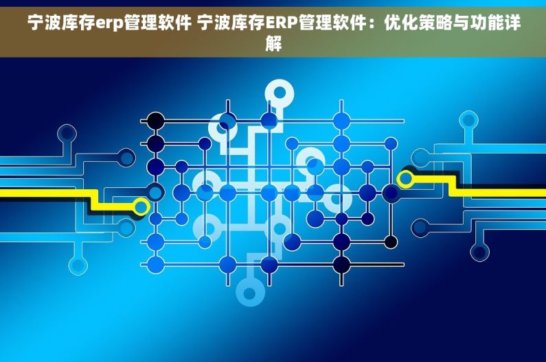 宁波库存erp管理软件 宁波库存ERP管理软件：优化策略与功能详解