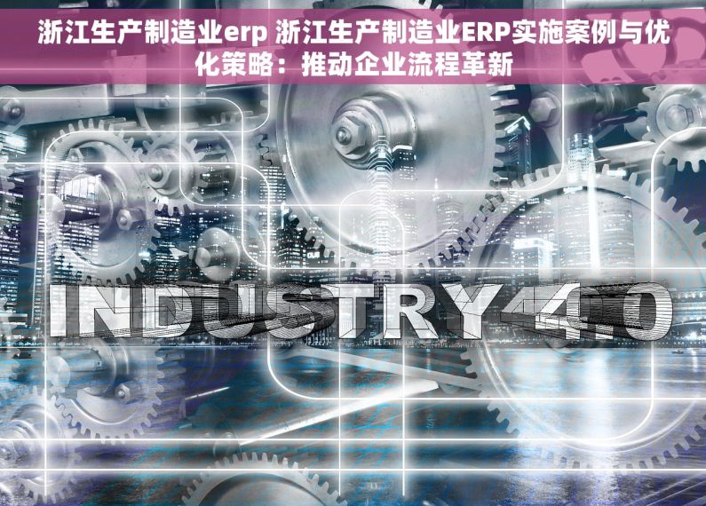 浙江生产制造业erp 浙江生产制造业ERP实施案例与优化策略：推动企业流程革新