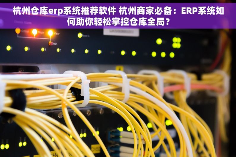 杭州仓库erp系统推荐软件 杭州商家必备：ERP系统如何助你轻松掌控仓库全局？