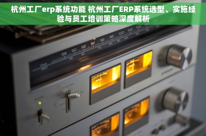 杭州工厂erp系统功能 杭州工厂ERP系统选型、实施经验与员工培训策略深度解析