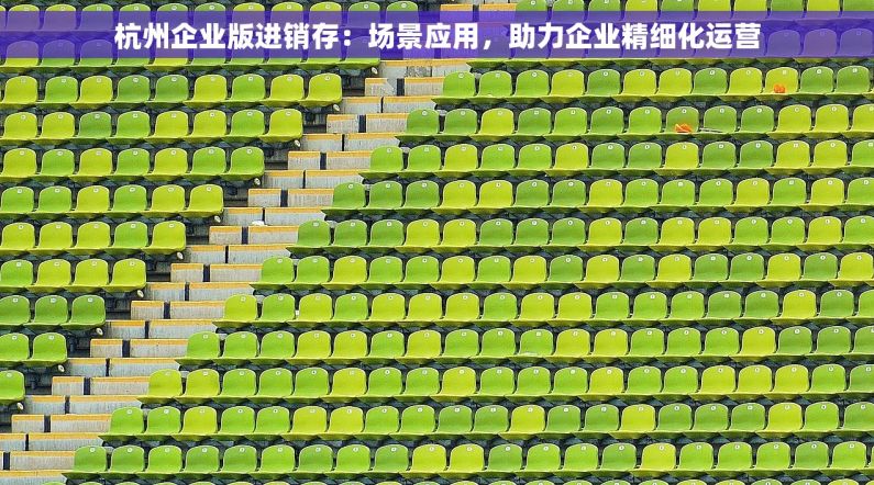杭州企业版进销存：场景应用，助力企业精细化运营