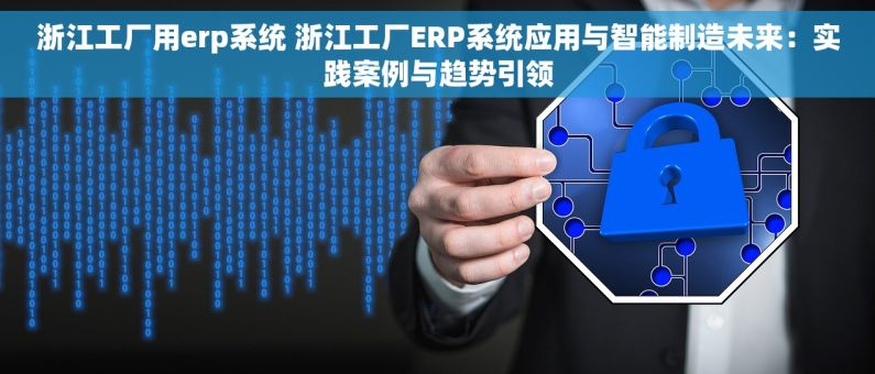 浙江工厂用erp系统 浙江工厂ERP系统应用与智能制造未来：实践案例与趋势引领