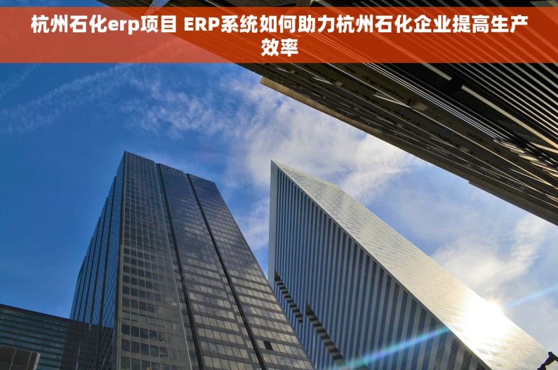 杭州石化erp项目 ERP系统如何助力杭州石化企业提高生产效率