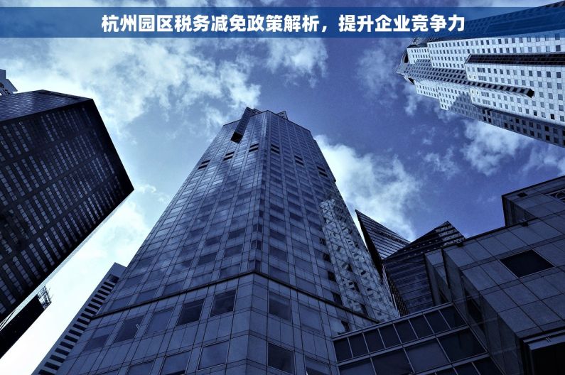 杭州园区税务减免政策解析，提升企业竞争力