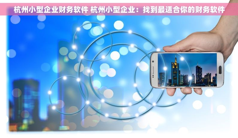 杭州小型企业财务软件 杭州小型企业：找到最适合你的财务软件