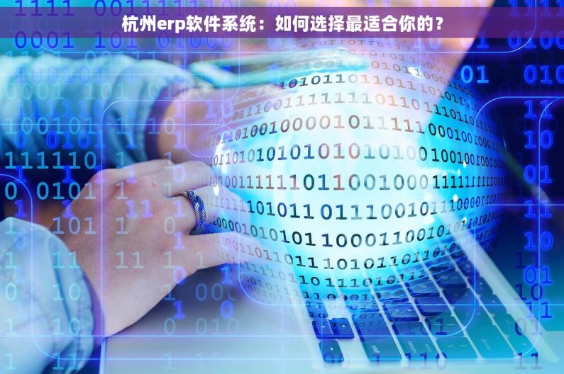 杭州erp软件系统：如何选择最适合你的？