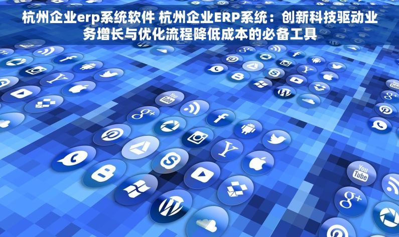 杭州企业erp系统软件 杭州企业ERP系统：创新科技驱动业务增长与优化流程降低成本的必备工具