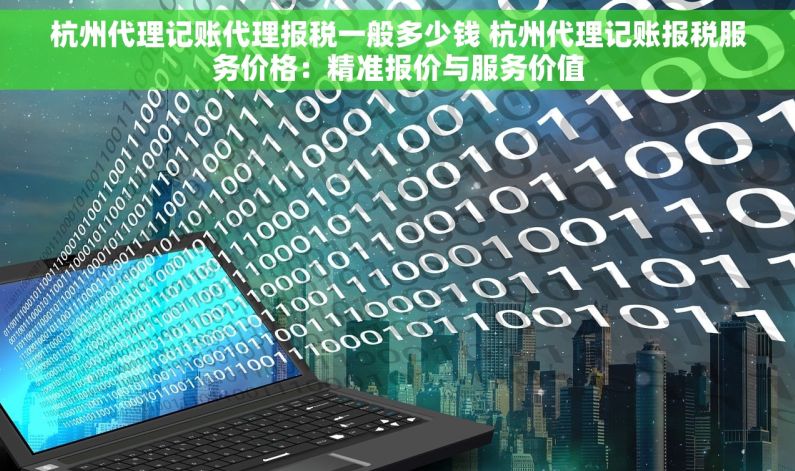 杭州代理记账代理报税一般多少钱 杭州代理记账报税服务价格：精准报价与服务价值
