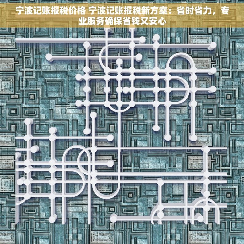 宁波记账报税价格 宁波记账报税新方案：省时省力，专业服务确保省钱又安心