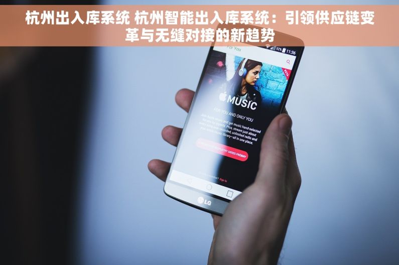 杭州出入库系统 杭州智能出入库系统：引领供应链变革与无缝对接的新趋势