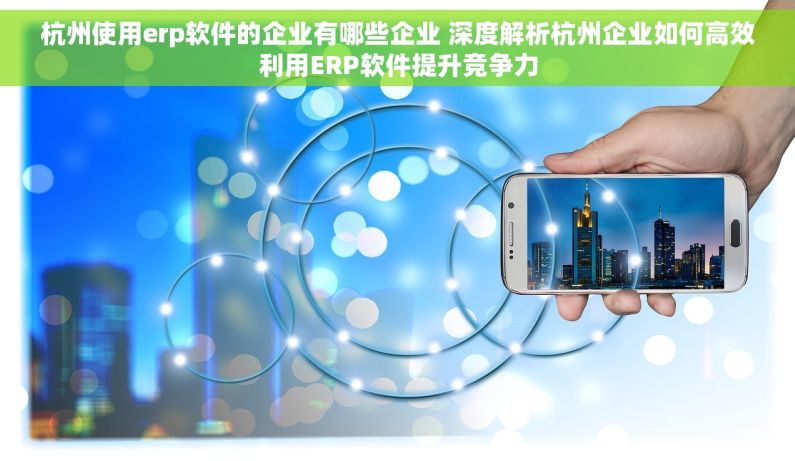 杭州使用erp软件的企业有哪些企业 深度解析杭州企业如何高效利用ERP软件提升竞争力