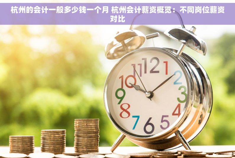 杭州的会计一般多少钱一个月 杭州会计薪资概览：不同岗位薪资对比