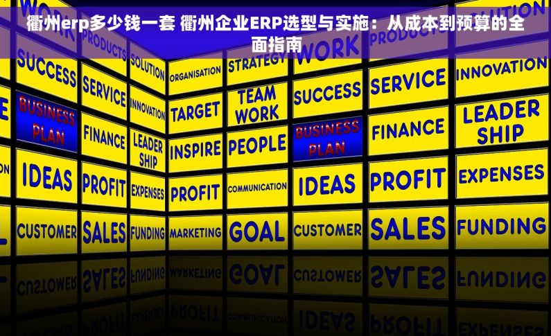 衢州erp多少钱一套 衢州企业ERP选型与实施：从成本到预算的全面指南
